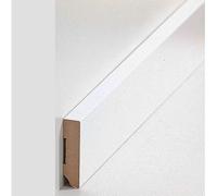 PROVISTON Lot de 10 plinthes en MDF - 13 x 40 x 2500 mm - Cœur en MDF blanc - À coller, visser et clouer - 25 m
