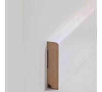 PROVISTON Lot de 10 plinthes en MDF - 19 x 80 x 2500 mm - Cœur en MDF blanc - À coller, visser et clouer - 25 m