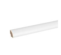 PROVISTON Lot de 10 plinthes quart de barres 12 x 12 x 2000 mm, en bois massif, blanc, à coller, clipser, vis et clous, 20 m