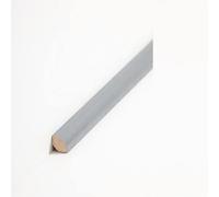 PROVISTON Lot de 10 plinthes quart de barres 14 x 14 x 2000 mm, en bois massif, gris, à coller, clips, vis et clous, 20 m