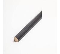 PROVISTON Lot de 10 plinthes quart de barres 14 x 14 x 2000 mm, en bois massif, noir, à coller, clipser, vis et clous, 20 m