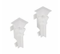 PROVISTON Lot de 2 coins intérieurs en plastique - 58 x 16 mm - Blanc - Profil hamburger.