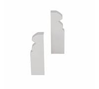 PROVISTON Lot de 2 embouts en plastique - 58 x 16 mm - Blanc - Profil hamburger.