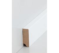 PROVISTON Lot de 25 plinthes en MDF - 19 x 58 x 2500 mm - Cœur en MDF blanc - À coller, visser et clouer - Plinthe