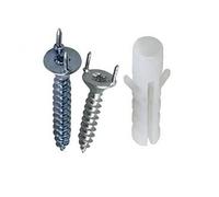 PROVISTON Lot de 30 clips de fixation pour plinthes - Avec chevilles - 90 x 30 x 175 mm - Clip universel - Pour plinthes - Montage facile
