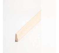 PROVISTON Lot de 5 baguettes de recouvrement en bois massif Abachi, 8 x 26 x 2000 mm, à coller, clips, vis et clous, plinthes