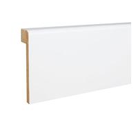PROVISTON Lot de 5 bandes de recouvrement pour carrelage - Jusqu'à 65 mm de hauteur - 19 x 80 x 2 500 mm - Noyau en MDF blanc - À coller, visser et clouer - Pour socles de carrelage by PROVISTON -