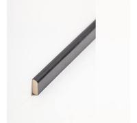 PROVISTON Lot de 5 barres de recouvrement en bois massif - 8 x 22 x 2000 mm - Noir - À coller, clips, vis et clous - Plinthes