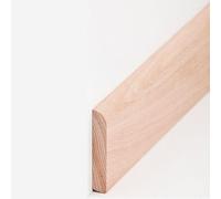 PROVISTON Lot de 5 plinthes en bois massif de hêtre à coller, visser et clouer, 10 x 58 x 2400 mm, 12 m