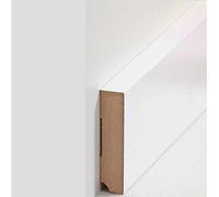 PROVISTON Lot de 5 plinthes en MDF - 19 x 80 x 2500 mm - Cœur en MDF blanc - À coller, clipser, visser et clouer - Plinthe