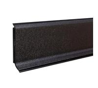 PROVISTON Lot de 5 plinthes en plastique - 12,8 x 60 x 2 500 mm - Mousse rigide noire à coller, clips, vis et clous, lèvre souple teintée dans la masse - 12,5 m
