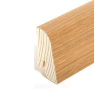 PROVISTON Lot de 5 plinthes plaquées en bois véritable - 22 x 45 x 2 500 mm - Placage en chêne véritable à coller, clipser, vis et clouer - Plinthe plaquée par PROVISTON - 12,5 m