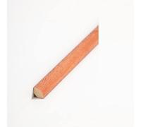 PROVISTON Lot de 5 plinthes quart de barres 14 x 14 x 2000 mm, en bois massif acajou à coller, clips, vis et clous, 10 m