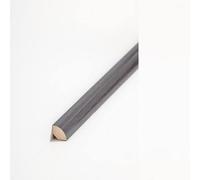 PROVISTON Lot de 5 plinthes quart de barres 14 x 14 x 2000 mm, en bois massif, gris, à coller, clips, vis et clous, 10 m