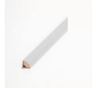 PROVISTON Lot de 5 plinthes quart de barres 14 x 14 x 2000 mm, en bois massif, gris, à coller, clips, vis et clous, 10 m
