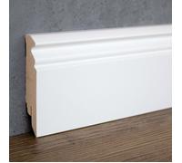 PROVISTON MDF mélaminé plinthe moulurée 16 x 80mm plinthe blanche