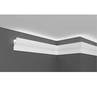 PROVISTON - Moulure - 52 x 24 x 2000 mm - Polymère - Blanc - Qualité supérieure - Moulure en stuc - Moderne - Robuste - Durable - Résistant aux chocs - 10 m