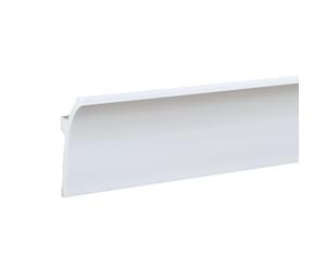 PROVISTON Moulure lumineuse en stuc, 50 x 100 x 2000 mm, moderne, LED, profil classique, de haute qualité, en plastique blanc, imperméable, robuste et durable
