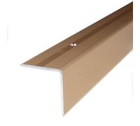 PROVISTON | Nez de marche | Alu anodisé | Bronze clair | Largeur 40 mm | Hauteur 42 mm | Longueur 1000 mm | Nez de marche à visser | Nez de marche escalier | Cornière alu | 1 pièce