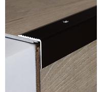 PROVISTON | Nez de marche | Alu anodisé | Bronze foncé | Largeur 30 mm | Hauteur 30 mm | Longueur 2700 mm | Nez de marche à visser | Nez de marche escalier | Cornière alu | 1 pièce