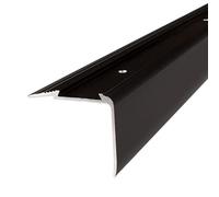 PROVISTON | Nez de marche | Alu anodisé | Bronze foncé | Largeur 58 mm | Hauteur 45 mm | Longueur 1000 mm | Nez de marche à visser | Nez de marche escalier | Cornière alu | 1 pièce