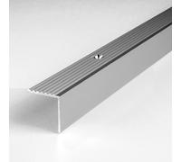 PROVISTON | Nez de marche | Alu anodisé | Couleur Argent | Largeur 20 mm | Hauteur 20 mm | Longueur 1000 mm | Nez de marche à visser | Nez de marche escalier | Cornière alu | 1 pièce