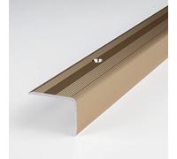 PROVISTON | Nez de marche | Alu | Bronze clair | Largeur 30 mm | Hauteur 22 mm | Longueur 2700 mm | Nez de marche à visser | Nez de marche escalier | Cornière alu | 1 pièce