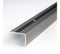 PROVISTON | Nez de marche | Alu | Couleur Argent | Largeur 30 mm | Hauteur 22 mm | Longueur 1000 mm | Nez de marche à visser | Nez de marche escalier | Cornière alu | 1 pièce