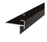 PROVISTON | Nez de marche sol stratifié | Alu anodisé | 10 x 8,5 x 1000 mm | Bronze foncé | Nez de marche à visser | Profilé à emboîter | 1 pièce