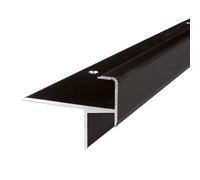 PROVISTON nez de marche sol stratifié | Alu anodisé | Bronze foncé | Largeur 33 mm | Épaisseur revêtement 13,3 mm | Longueur 1000 mm | Nez de marche à visser | Nez de marche escalier parquet | 1 pc