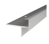 PROVISTON nez de marche sol stratifié | Alu anodisé | Couleur Argent | Largeur 33 mm | Épaisseur revêtement 13,3 mm | Longueur 1000 mm | Nez de marche à visser | Nez de marche escalier parquet | 1 pc