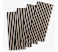 PROVISTON Panneau acoustique Lot de 4 - 1200 x 600 x 21 mm chêne naturel MDF plaqué