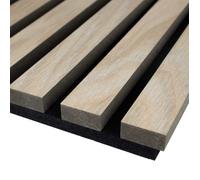 PROVISTON Panneau mural acoustique 400 x 400 mm Chêne naturel MDF Panneaux acoustiques 3D