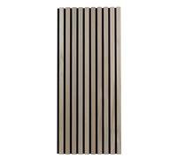 PROVISTON Panneaux muraux acoustiques 3D - 1200 x 600 x 18 mm - Lamelles en bois MDF plaquées - Couleur chêne naturel - Dessous en feutre comme matériau de support