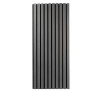 PROVISTON Panneaux muraux acoustiques 3D - 1200 x 600 x 18 mm - Lamelles en bois MDF plaquées - Couleur chêne foncé - Dessous en feutre comme matériau de support