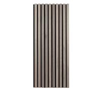 PROVISTON Panneaux muraux acoustiques 3D - 1200 x 600 x 18 mm - Lamelles en bois MDF plaquées - Couleur noyer - Fond en feutre comme matériau de support