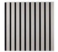 PROVISTON Panneaux muraux acoustiques 3D - 400 x 400 x 21 mm - Lamelles en bois MDF plaqué - Couleur chêne clair - Dessous en feutre comme matériau de support
