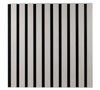 PROVISTON Panneaux muraux acoustiques 3D 400 x 400 x 21 mm Lamelles en bois MDF plaqué, couleur chêne clair Support en feutre