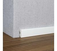 PROVISTON Plinthe 16 x 40 x 2000 mm - Plinthe moderne - Profil carré - Plinthe de qualité supérieure - Plastique blanc - Imperméable - Robuste et durable