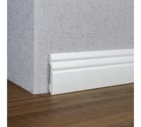 PROVISTON Plinthe Berlin Profil 16 x 80 x 2000 mm Plinthe élégante Hambourg Plinthe en plastique blanc imperméable robuste et durable
