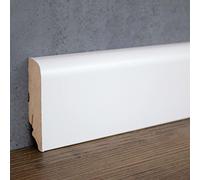 PROVISTON | plinthe | bord arrondi | 19 x 70 x 2400 mm | en MDF revêtu | blanc | plinthe moderne | 2,4 m