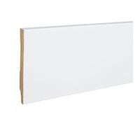 PROVISTON Plinthe Cottbus 13 x 110 x 2500 mm, en MDF filmé, sobre, blanc, recouvrable, profilé rectangulaire, moderne, avec passage de câbles