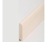 PROVISTON Plinthe en bois massif Abachi - 10 x 58 x 2400 mm - Plinthe en bois massif à coller, visser et clouer - 2,4 m - 1 pièce