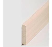 PROVISTON Plinthe en bois massif Abachi - 13 x 58 x 2400 mm - Plinthe en bois massif à coller, visser et clouer - 2,4 m - 1 pièce