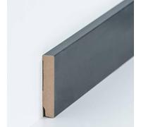 PROVISTON Plinthe en MDF - 16 x 80 x 2500 mm - Noyau en MDF - Gris - À coller, visser et clouer - 2,5 m - 1 pièce