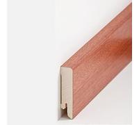 PROVISTON Plinthe en placage de bois véritable - 16 x 60 x 2 500 mm - Placage en bois d'acajou véritable à coller, clipser, vis et clouer - Plinthe plaquée par PROVISTON - 2,5 m - 1 pièce
