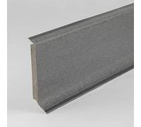 PROVISTON | Plinthe en plastique | mousse rigide PVC | 12,8 x 60 x 2500 mm | basalte | avec lèvre souple flexible | hydrofuge | plinthe bonne qualité | pose facile