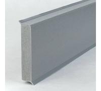 PROVISTON | Plinthe en plastique | mousse rigide PVC | 12 x 60 x 2500 mm | gris clair | grainé | imperméable | plinthe de qualité supérieure | Montage facile