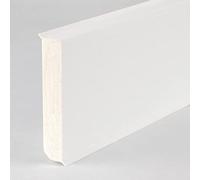 PROVISTON | plinthe en plastique | mousse rigide PVC | blanc | 17 x 80 x 2500 mm | brossée | avec lèvre souple flexible | hydrofuge | plinthe de qualité supérieure | pose facile