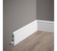 PROVISTON Plinthe en plastique - Polystyrène - 13 x 80 x 2000 mm - Blanc - Plinthe de sol